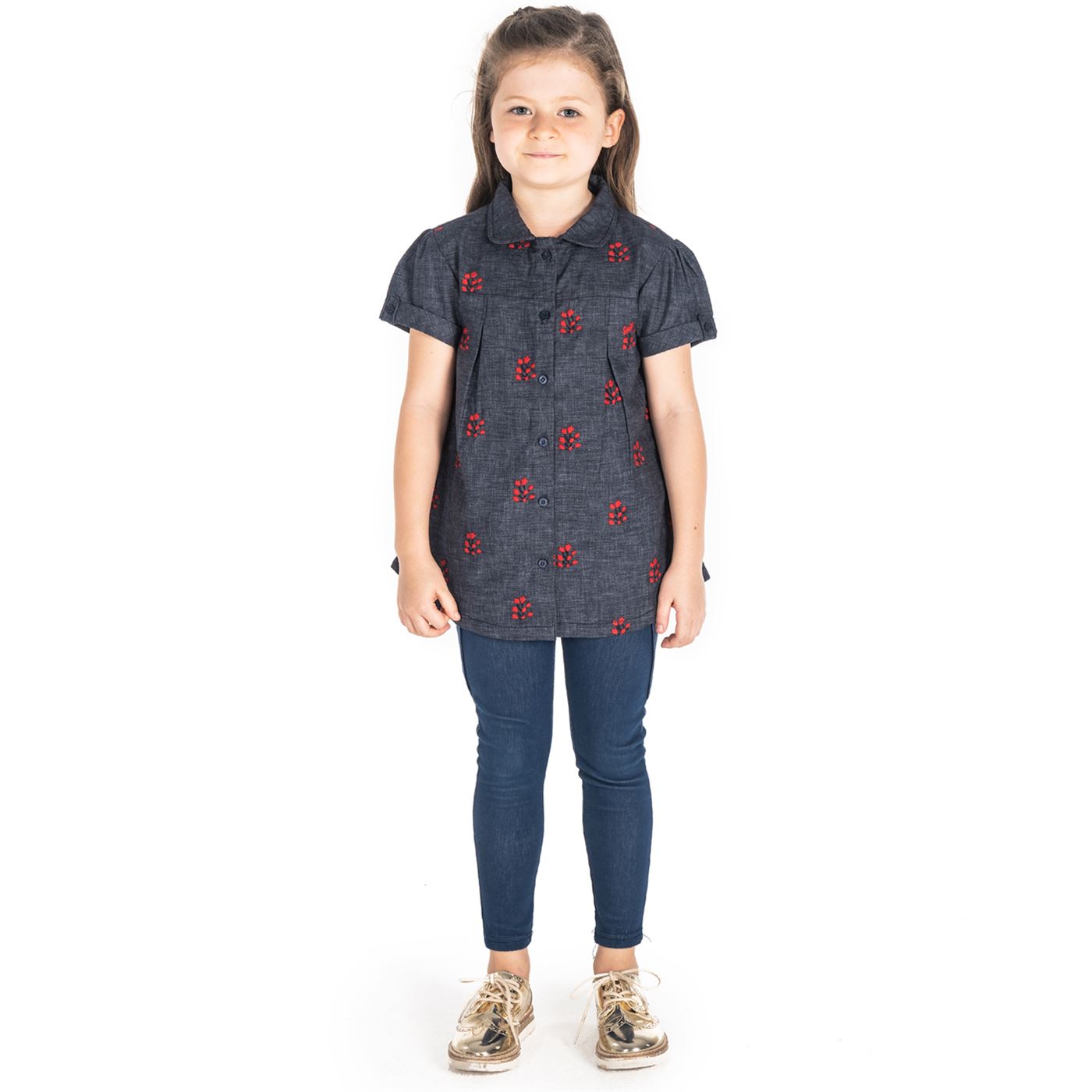 Cherry Crumble California Girls Casual Wear Embroidered Top